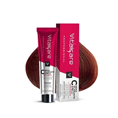Abbildung von Vitalcare Professional Permanente Coloration, Haarfarbe mit Seidenprotein, Kupferblond (Nr.7/4), 100 ml