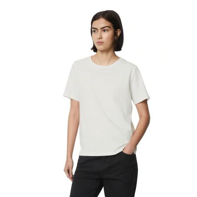 Abbildung von Marc O&#039;Polo Denim Shortsleeve Roundneck Basic FIT WITH LOGO Tshirt basic, Damen, Größe: XL, Egg white