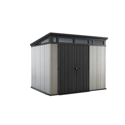 Abbildung von Keter Artisan 9x7 Gerätehaus Kunststoff 278 x 218 226 cm, grau/anthrazit, Geräteschuppen, Gartenhaus, Schuppen mit Doppeltür &amp; Belüftung