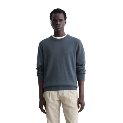Abbildung von Marc O&#039;Polo Crewneck Strickpullover, Herren, Größe: XL, Moon stone