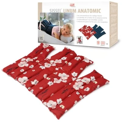 Abbildung von SISSEL® Linum Anatomic Wärmekissen mit Leinsamenfüllung Feuchte Wärme &amp; Entspannung Baumwolle Ideal bei Muskelverspannung Magen Darm Beschwerden Farben: Blossom Maße: 38 x 36cm