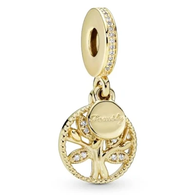 Abbildung von PANDORA SHINE Charm Anhänger Stammbaum &quot;Familienerbe&quot; vergoldet 768661C01