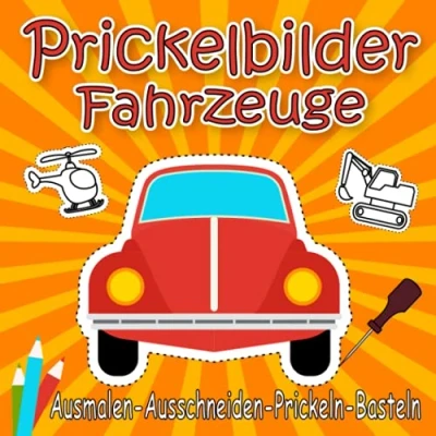 Abbildung von Prickelbilder Fahrzeuge: Konzentrationstraining für Kinder Malen, Prickeln, Ausschneiden Bastelbuch Jungen Prickelvorlagen Autos