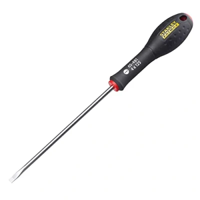 Abbildung von Stanley FatMax Schraubendreher Schlitz (parallelspitze 4 mm, 125 mm Schwertlänge, Chrom Vanadium, Soft Grip) 0 65 481