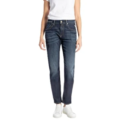 Abbildung von Replay Marty Pants Jeans Relaxed Fit darkblue denim, Damen, Größe: 26x32, Dark blue denim