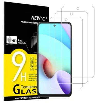 Abbildung von NEW&#039;C 3 Stück, Panzer Schutz Glas für Xiaomi Redmi 10, Frei von Kratzern, 9H Härte, HD Displayschutzfolie, 0.33mm Ultra klar, Ultrabeständig