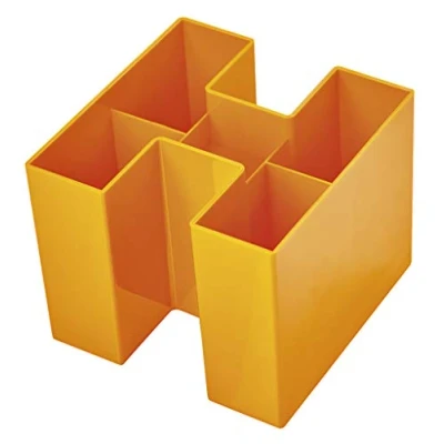 Abbildung von HAN Schreibtischköcher BRAVO, Büro Stiftehalter mit 5 Fächern, modern, hochglänzend und erweiterbar, premium Qualität, 17455 51, orange