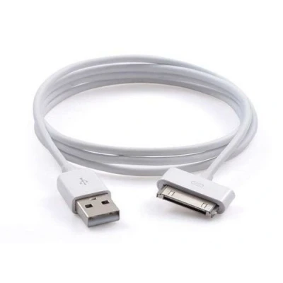Abbildung von USB Dock 30 Pin DatenKabel Kompatibel mit iOS Phone 3G/3GS/4/4S Pad 1/2/3 Pod Suffle Weiss