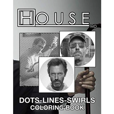 Abbildung von House Md Dots Lines Swirls Coloring Book: Beautiful Simple Designs Color Puzzle Activity Books For Adults