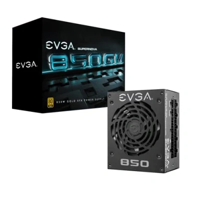 Abbildung von EVGA Supernova 850 GM, 80 Plus Gold 850W, Fully Modular, ECO Mode withFDB Fan, 10 Year Warranty, Includes Power ON Self Tester, SFX Form Factor,Power Supply 123 GM 0850 X2 (EU)