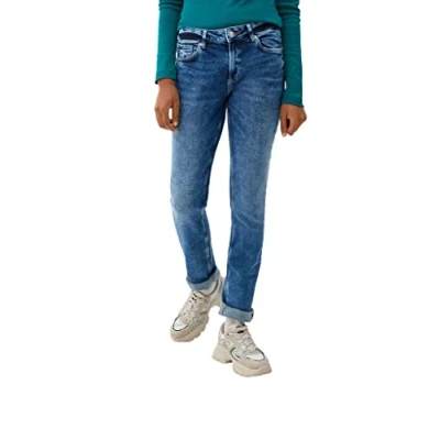 Abbildung von QS by s.Oliver Jeans Slim Fit, Damen, Größe: 32x34, Tiefblau