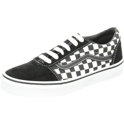 Abbildung von Vans Unisex Baby Ward Slip on Canvas Sneaker, Schwarz ((Checkers) Black/True White PVC), 24.5 EU