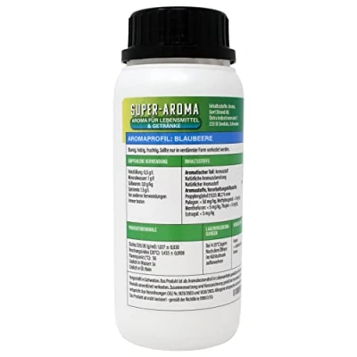 Abbildung von Blaubeere Konzentrat 280 ml Super Aroma für die Lebensmittelindustrie und Enthusiasten Lebensmittelaroma Backaroma Aromatropfen Geschmackstropfen zum Kochen, Backen &amp; Mixen