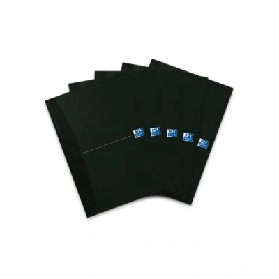 Abbildung von Oxford gebundenes Buch A4 blanko 192 Seiten, smart black/schwarz, 5 Stück