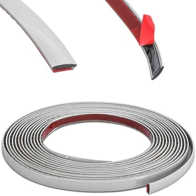 Abbildung von RECAMBO Zierleiste Grau Vielseitig, Flexibel &amp; Selbstklebend 18mm x 5m