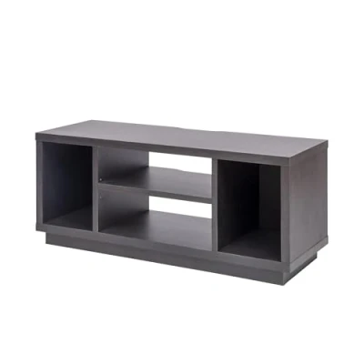 Abbildung von Iris Ohyama, TV Möbel, Schrank, Bank, Halterung für Bildschirme bis zu 43 Zoll, 4 Regale, Kabelauslass, Schlafzimmer, Wohnzimmer Cabinet Standard OTS 100S Schwarze Eiche