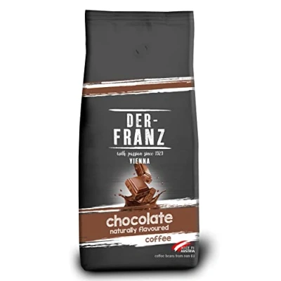 Abbildung von Der Franz Kaffee, Mischung aus Arabica und Robusta, geröstet, ganze Bohne aromatisiert mit natürlicher Schokolade UTZ, 1000 g