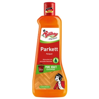 Abbildung von poliboy Pflegekonzentrat 500 ml Parkettreiniger (für lackierte, lasierte und versiegelte Holzflächen Made in Germany)