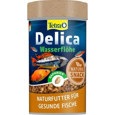 Abbildung von Tetra Delica Daphnia Naturfutter 100 Prozent sonnengetrocknete Wasserflöhe, natürliche Snacks für Zierfische, ml Dose