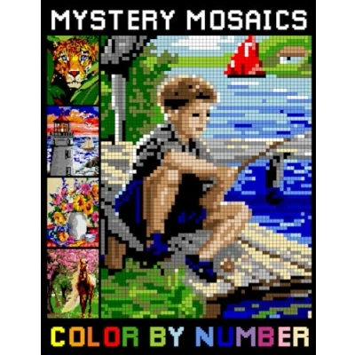 Abbildung von Mystery Mosaics Color By Number: Mosaic Coloring Book for Adults and Kids Pixel Art Stress Relief &amp; Relaxation