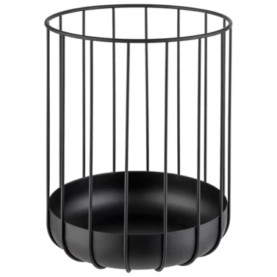 Abbildung von APS 30211 „URBAN“ runder Metallgitter Korb, stabiler Gitterkorb, Ø 22,5 cm x H: 28 cm, Brotkorb, Obstkorb, Gemüsekorb, schwarz