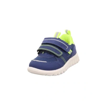 Abbildung von Superfit Sport MINI Lauflernschuh für Kinder, Größe: 24, Blau/gelb Leder und textil