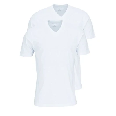 Abbildung von OLYMP T Shirt Doppelpack V Ausschnitt weiß Gr. X4L