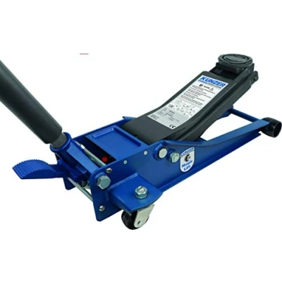 Abbildung von KUNZER WK 1075 FSH Hydraulischer Rangierwagenheber extra flach 2000 kg Tragkraft Doppelpumpsystem mit Fußschnellhub