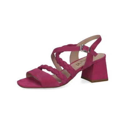 Abbildung von Caprice Riemensandalette, Damen, Größe: 39, Fuchsia suede Schuhe