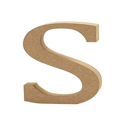 Abbildung von Creativ Deko Buchstabe &quot;S&quot; aus MDF, 13 x 2 cm, Braun