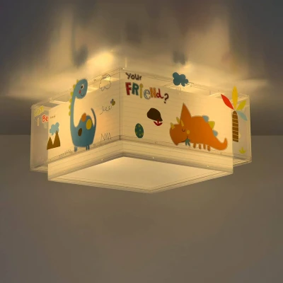 Abbildung von Dalber Deckenleuchte für Kinder Dinos Dinosaurier Tiere, Deckenlampe Kinderzimmer, 73456, E27