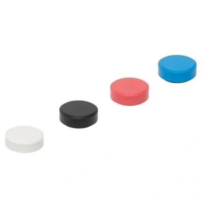 Abbildung von MAUL Facetterand Magnete MAULpro Recycling Ø29mm (20 Stück) Magnet aus 85% recyceltem Kunststoff stark für Whiteboard und Magnettafel Ideal Büro, Homeoffice, Werkstatt Bunt