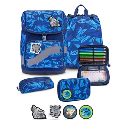 Abbildung von Belmil Smarty Plus Premium Schulranzen Set 5 teilig Glacier Blue