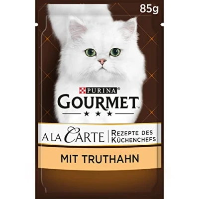 Abbildung von GOURMET PURINA A la Carte Katzenfutter nass, mit Truthahn und Gemüse, 26er Pack (26 x 85g)