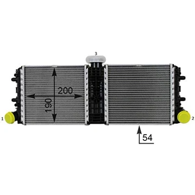 Abbildung von MAHLE ORIGINAL CR 77 000P Kühler, Motorkühlung 200 190 54 Kühlrippen gelötet AUDI: R8 Coupe