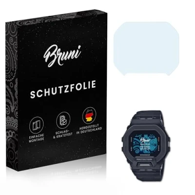 Abbildung von Bruni Schutzfolie kompatibel mit Casio GBD 200 1ER Folie, glasklare Displayschutzfolie (2X)