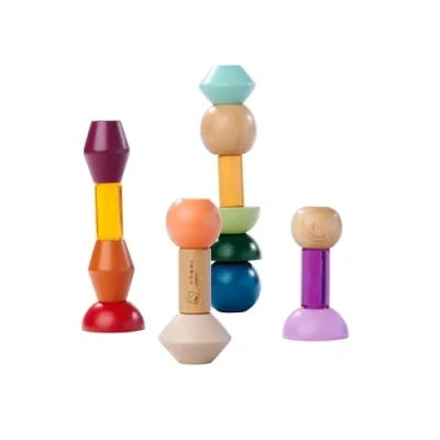 Abbildung von Eichhorn Stapelspielzeug Montessori Stapelperlen, FSC® schützt Wald weltweit