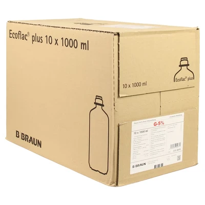 Abbildung von Glucose 5% B.braun Ecoflac Plus 10X1000 ml
