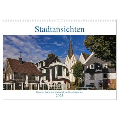 Abbildung von Stadtansichten, Gummersbach (Wandkalender 2025 DIN A3 quer), CALVENDO Monatskalender