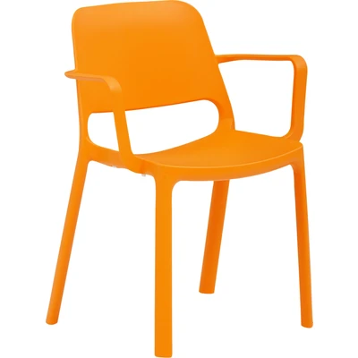 Abbildung von Mayer Sitzmöbel Stapelstuhl mit Armlehnen 2051 Orange im 2er Set