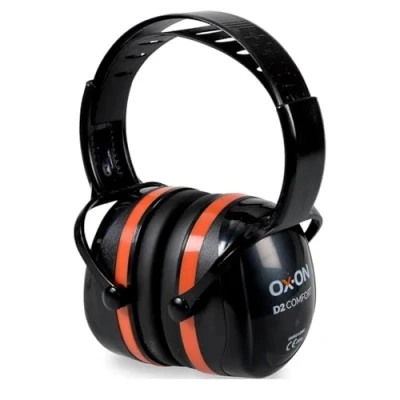 Abbildung von OX ON EARMUFFS D2 COMFORT, Dielektrischer Gehörschutz mit 33 dB SNR, Leichtgewicht (238g), Höhenverstellung per Klick, Für Elektrische Umgebungen, Komfortabel &amp; ventiliert