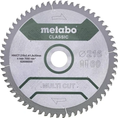 Abbildung von metabo 628655000 MultiCutClassic 216x30 60FZ/TZ 5neg/B