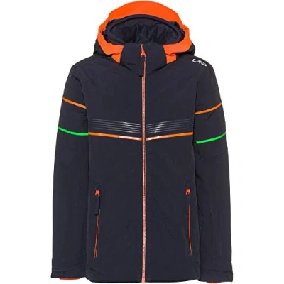 Abbildung von CMP Stretch Skijacke für Kinder mit abnehmbarer Kapuze, Schwarz Blau, 110