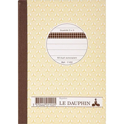 Abbildung von Le Dauphin 1102D Durchschreibebuch kariert 14,80 x 10,50 cm Heft Pauspapier Durchschreibeheft