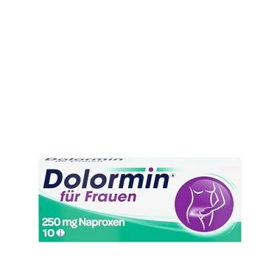 Abbildung von Dolormin f�r Frauen bei Regelschmerzen mit Naproxen 10 St