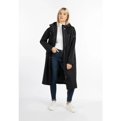 Abbildung von DREIMASTER Klassik Damen Regenmantel recyceltes Material XXL / Schwarz 100% Polyester (recycelt)