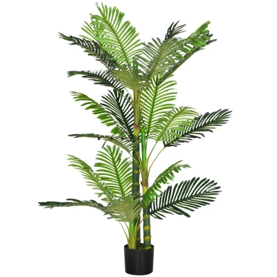 Abbildung von Kunstpflanze künstliche Pflanze Palme, HOMCOM, Höhe 150 cm, inkl. Übertopf