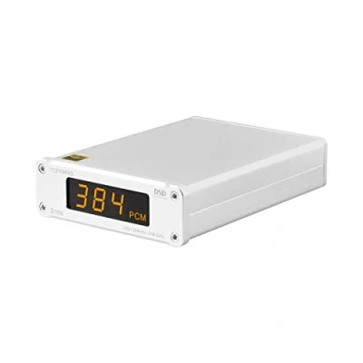 Abbildung von Topping D10s DAC Mini USB XMOS XU208 ES9038Q2M DSD256 PCM 384 kHz Hochauflösender Audio Desktop Decoder Silber