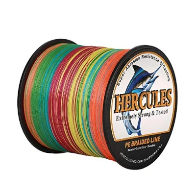 Abbildung von Hercules Super Cast 100m 2000m 109 2196 Yards Geflochtene Angelschnur 6lb 100lb Test für Salzwasser Süßwasser PE Geflecht Fischdraht Superline 4 Stränge
