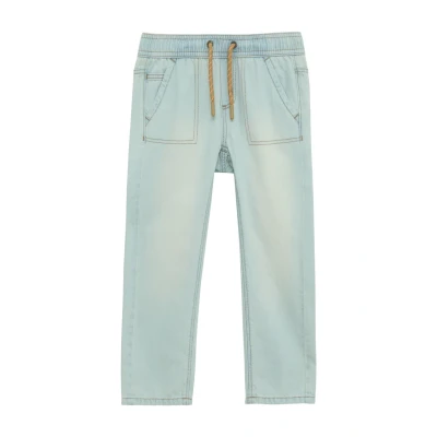 Abbildung von s.Oliver JOG Regular FIT MID RISE USED Effekt Jeans Straight Leg für Kinder, Größe: 134xREG, Blau